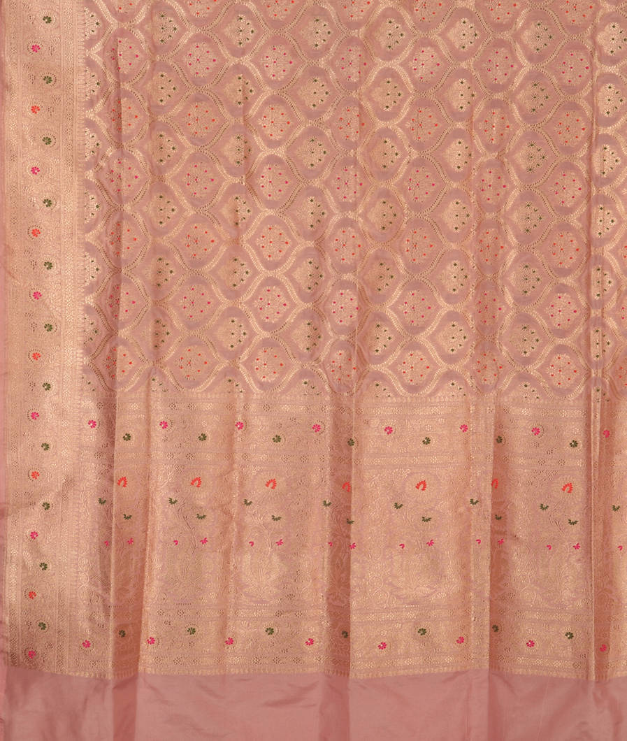 Light Pink Banaras Silk Saree T4218354