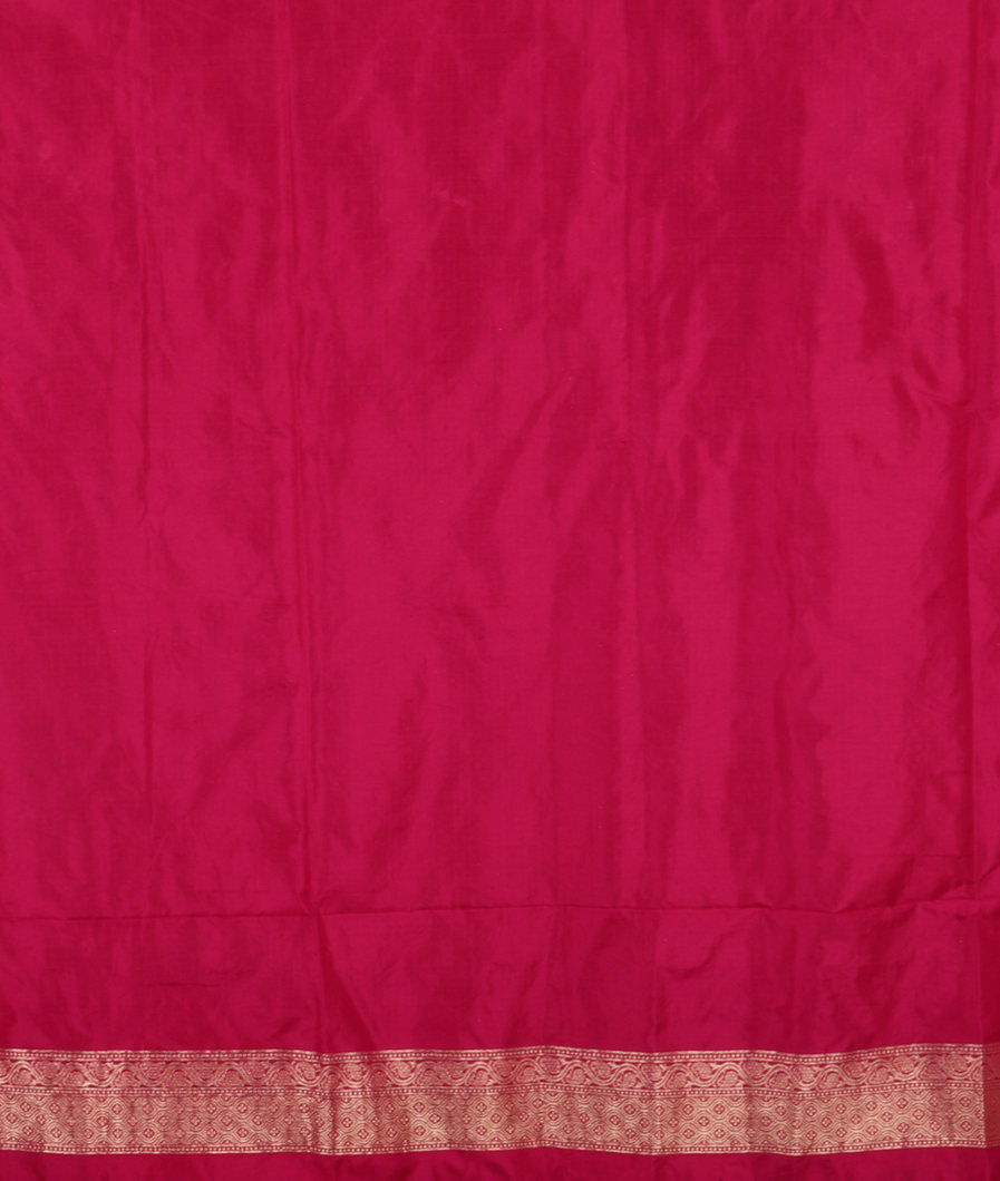 Magenta Banaras Silk Saree T4252263