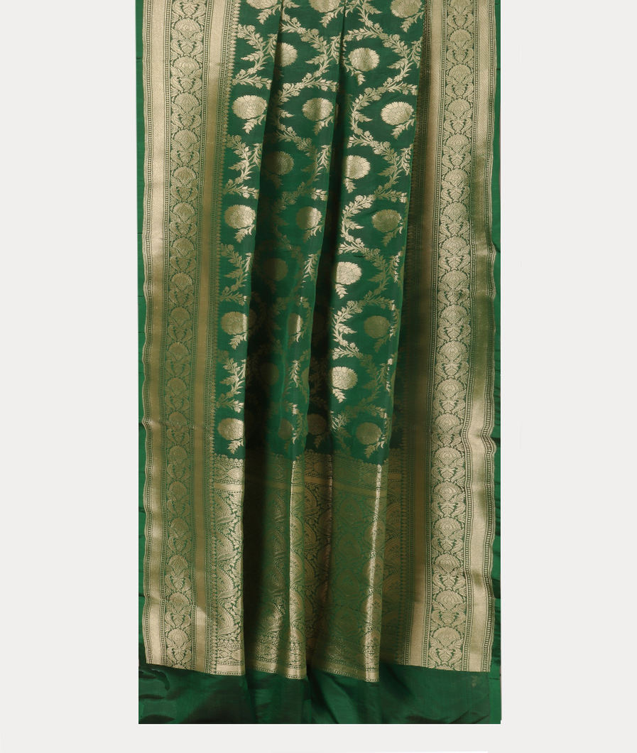 Green Banaras Silk Saree T4252602