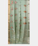 Green Kora Tissue Organza Embroidery Saree T3513592