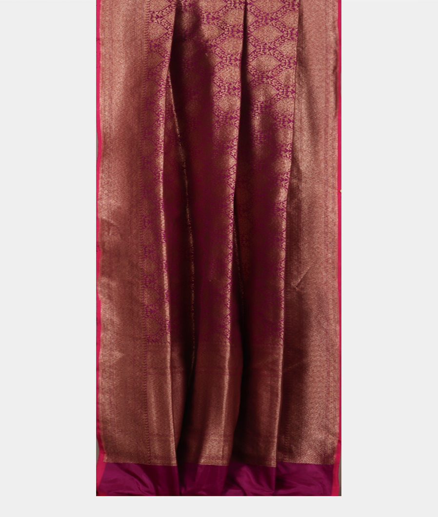 Purple Banaras Silk Saree T4253422