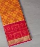 Yellow Pochampalli Silk Cotton Saree T4288841
