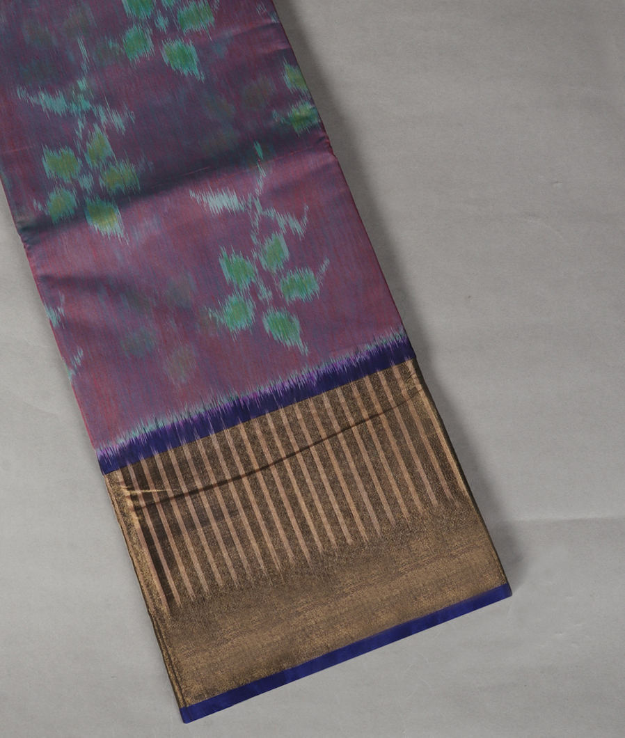 Lavender Pochampalli Silk Cotton Saree T428914-image