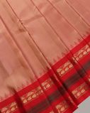 Salmon Pink Gadwal Silk Saree T4188855