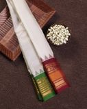 White Gadwal Silk Saree T4192641