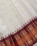 White Gadwal Silk Saree T4192645