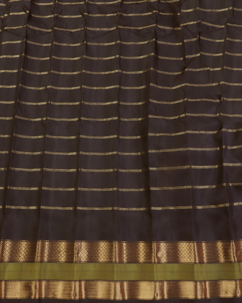 Yellow Gadwal Silk Saree T4192873