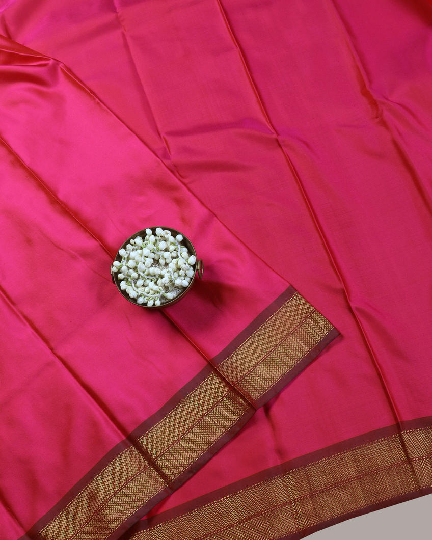 Magenta Twill Kanjivaram Silk Saree T326649-image