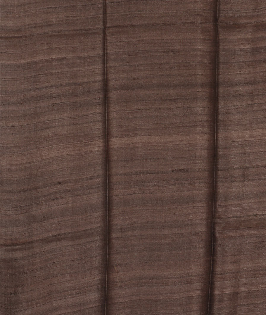 Brownish Grey Tussar Printed Saree T4186273