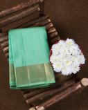 Bluish Green Handwoven Kanjivaram Silk Saree T4291201