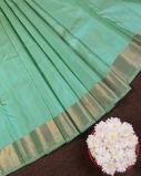 Bluish Green Handwoven Kanjivaram Silk Saree T4291204