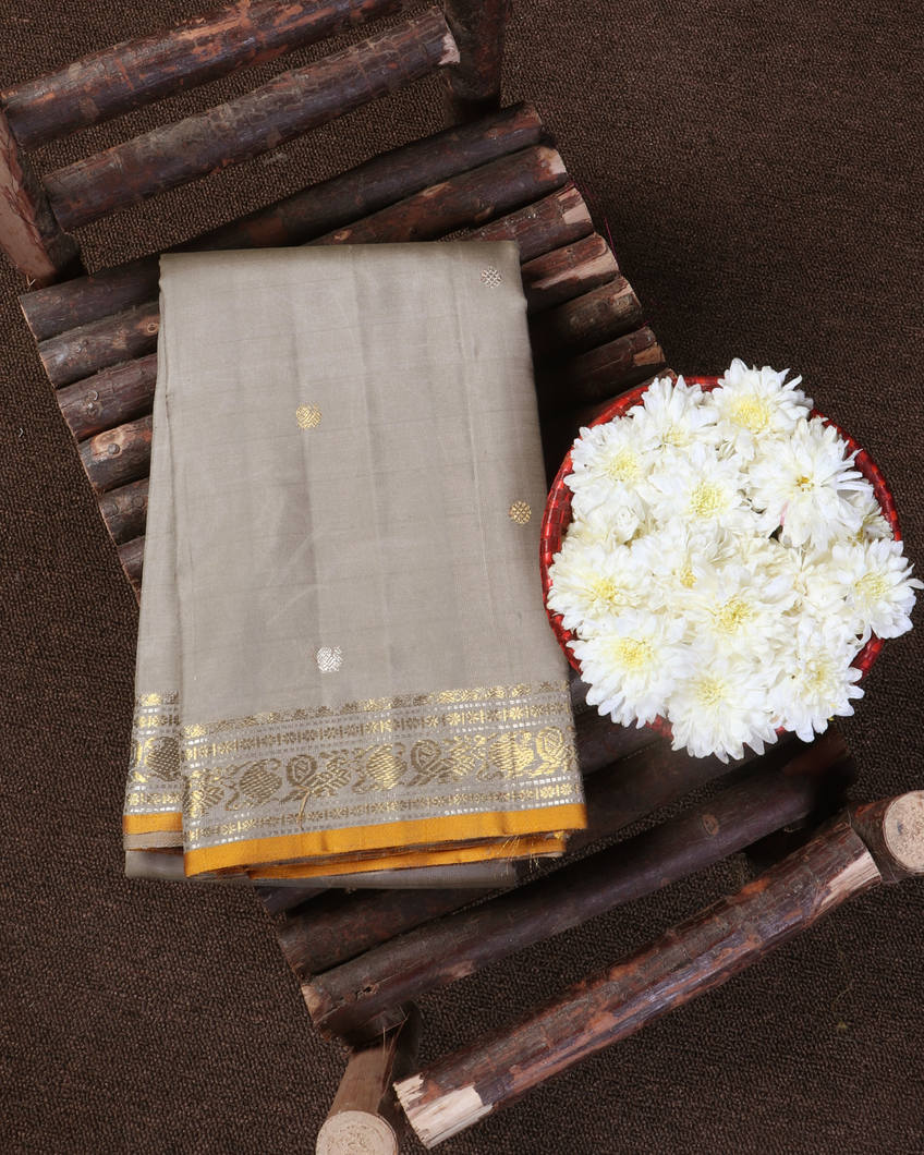 Grey Handwoven Kanjivaram Silk Saree T418704-image