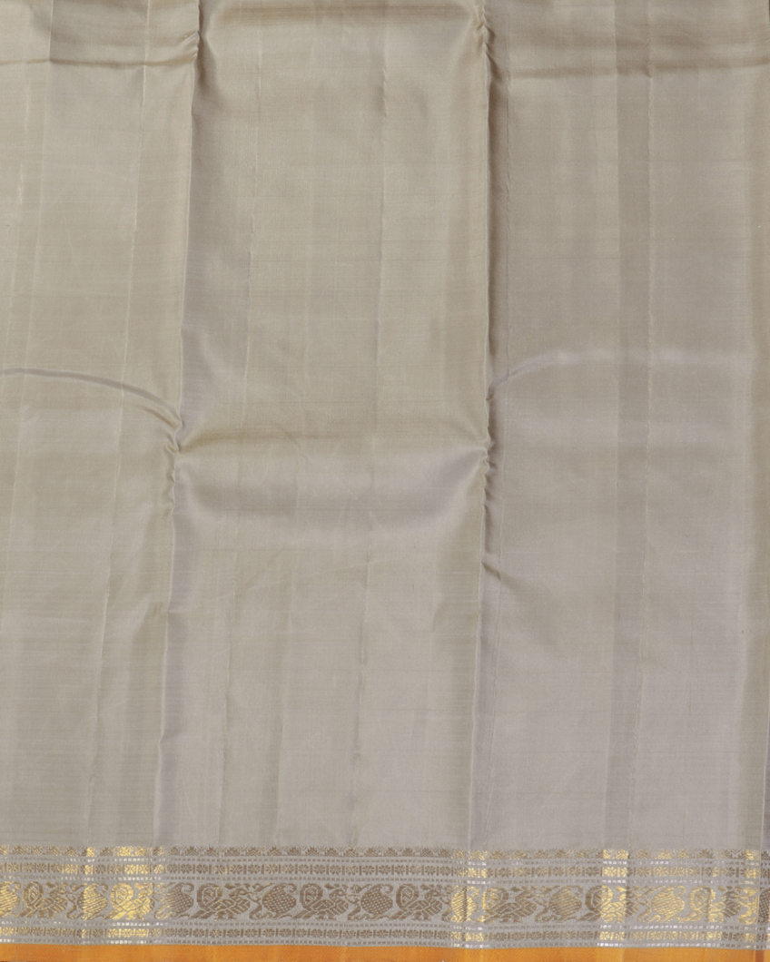Grey Handwoven Kanjivaram Silk Saree T4187043