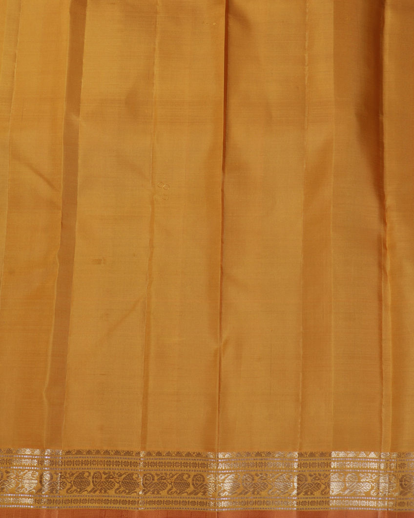 Yellow Handwoven Kanjivaram Silk Saree T4265233
