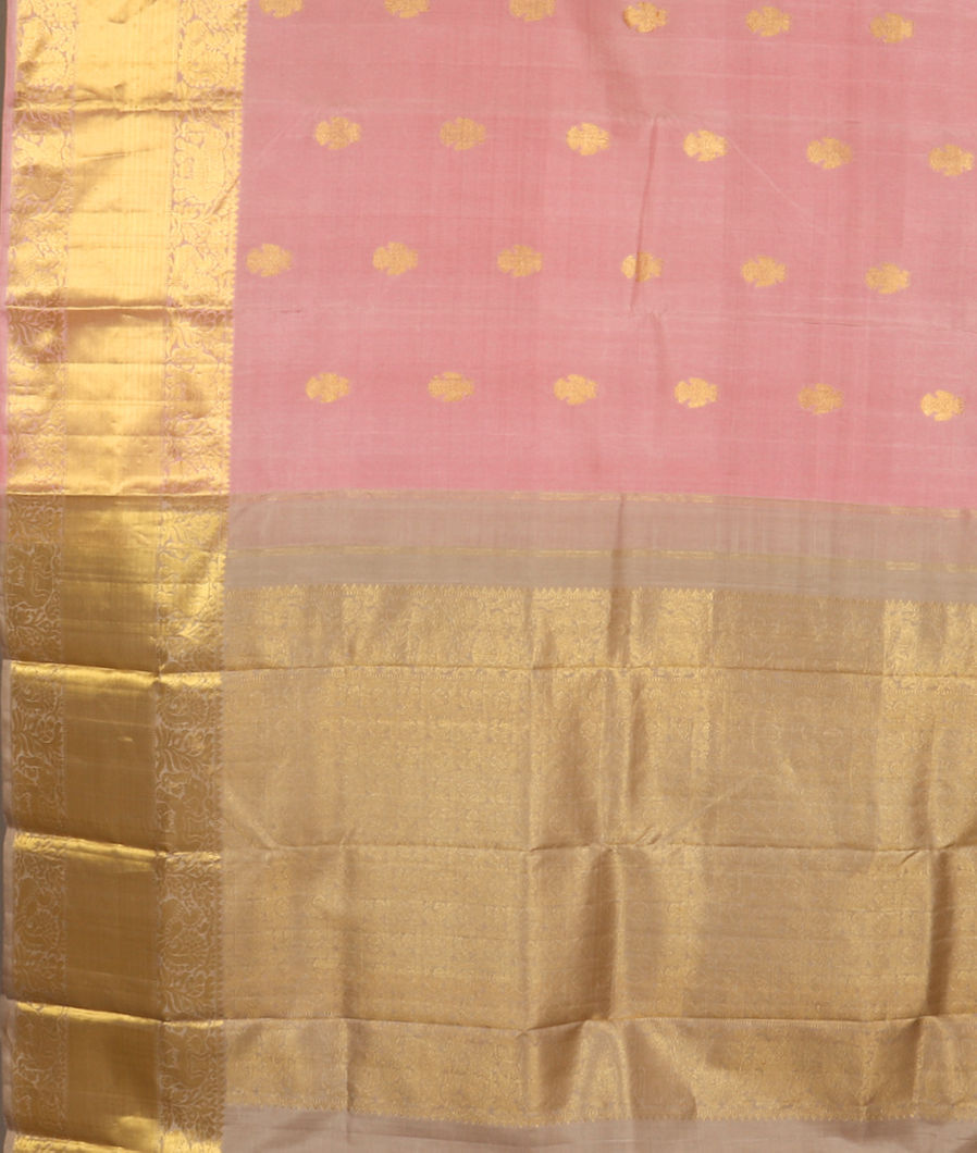 Pink Handwoven Kanjivaram Silk Saree T3927584