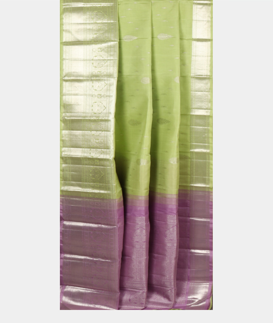 Pista Green Handwoven Kanjivaram Silk Saree T4268712