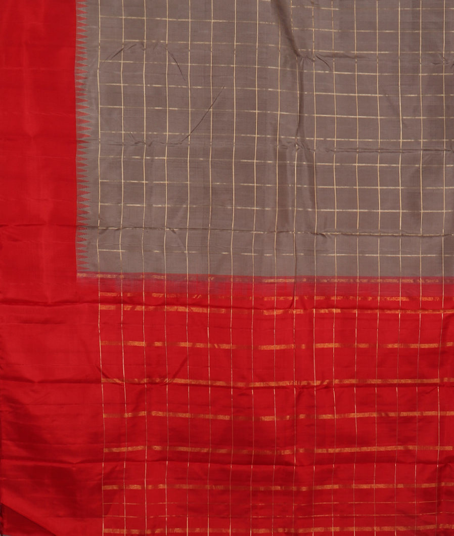 Grey Handwoven Kanjivaram Silk Saree T3884244