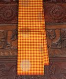 Rust and Yellow Handwoven Kanjivaram Silk Saree T1092701
