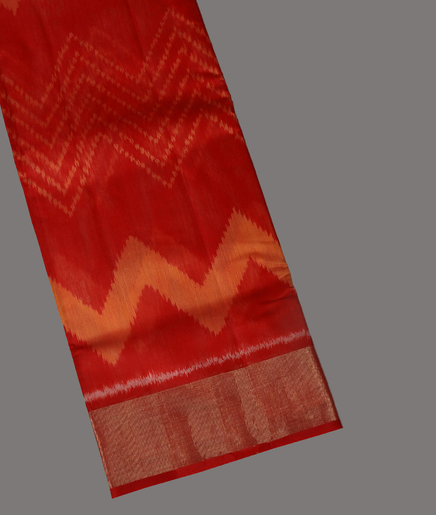 Red Pochampalli Silk Cotton Saree T428836-image