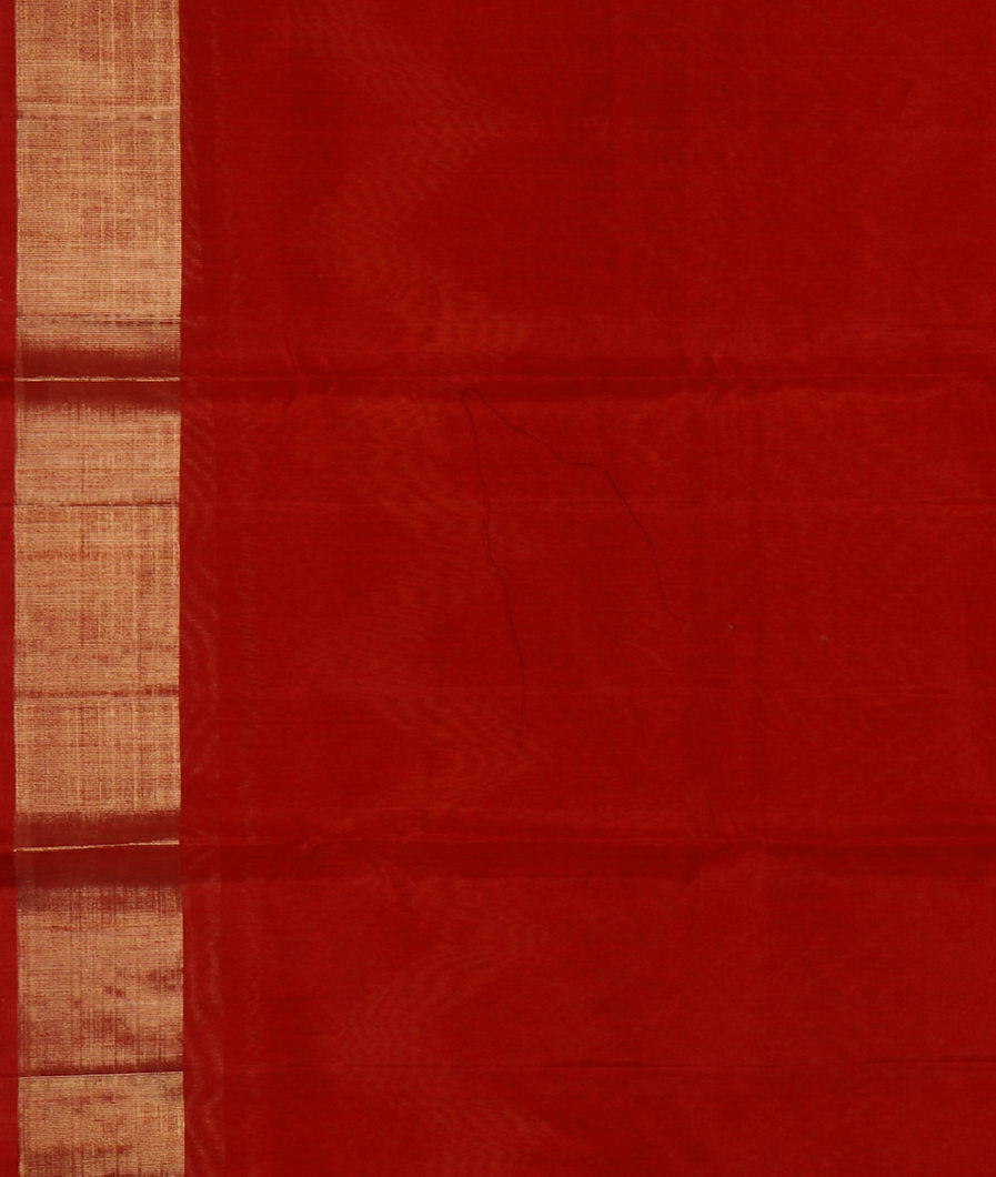 Red Pochampalli Silk Cotton Saree T4288363