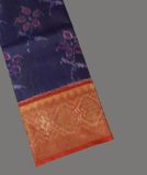 Blue Pochampalli Silk Cotton Saree T4289171