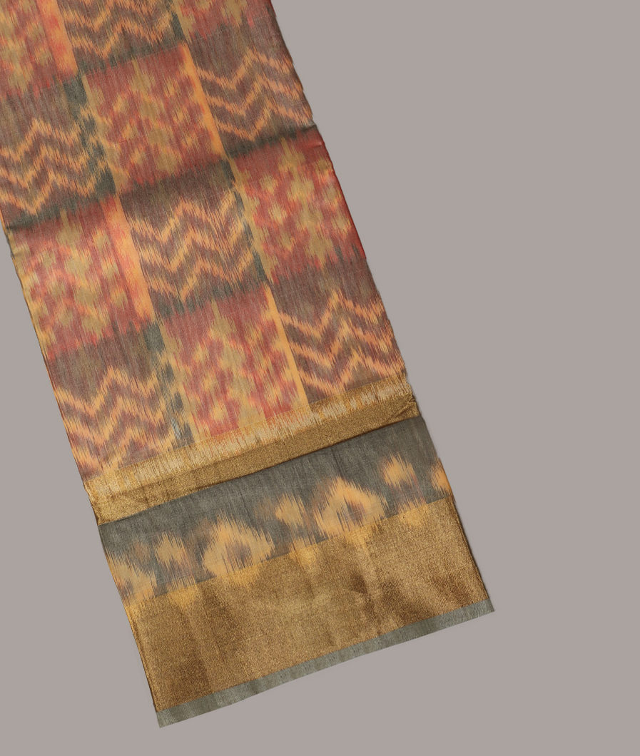 Multicolour Pochampalli Silk Cotton Saree T428932-image