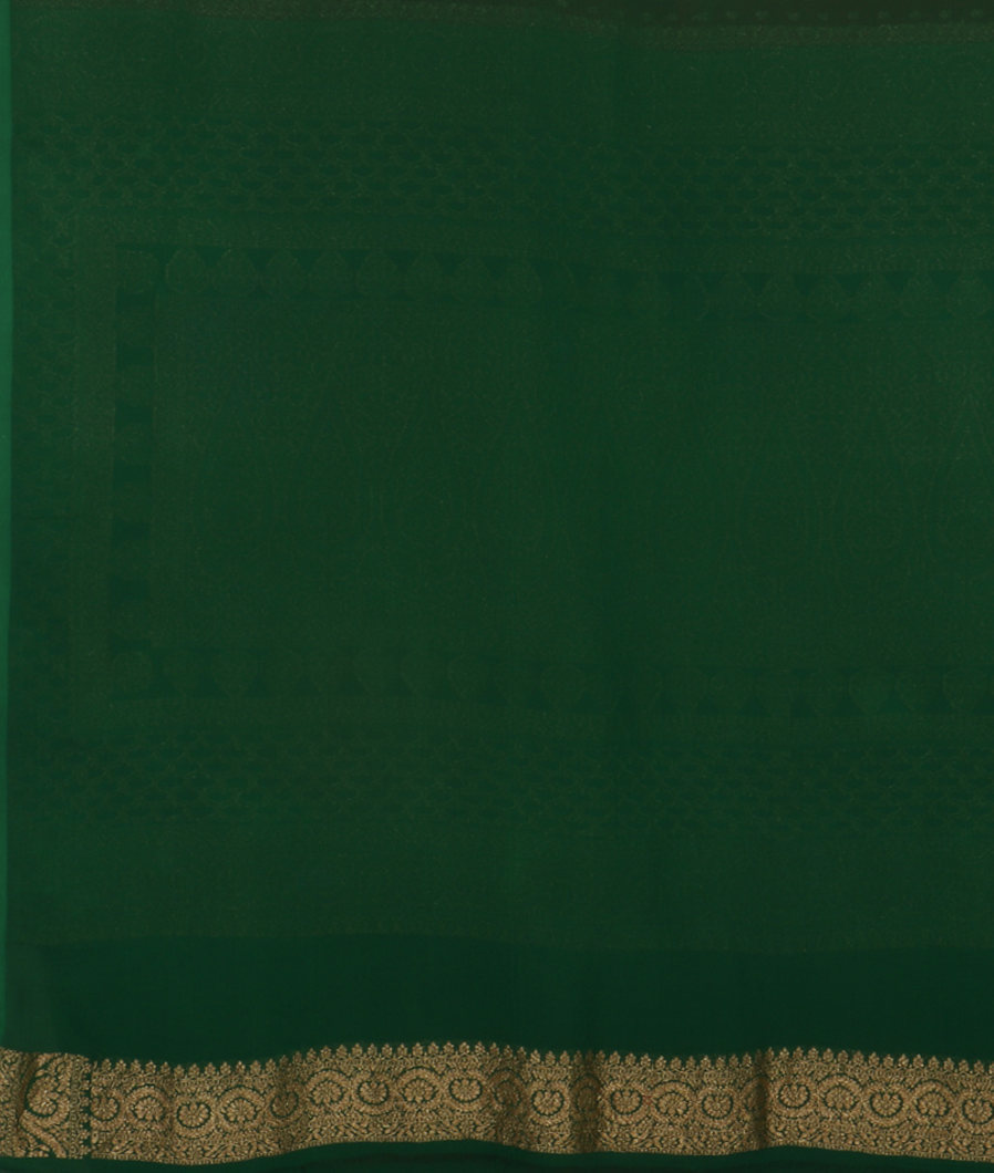 Magenta Banaras Georgette Silk Saree T3685913