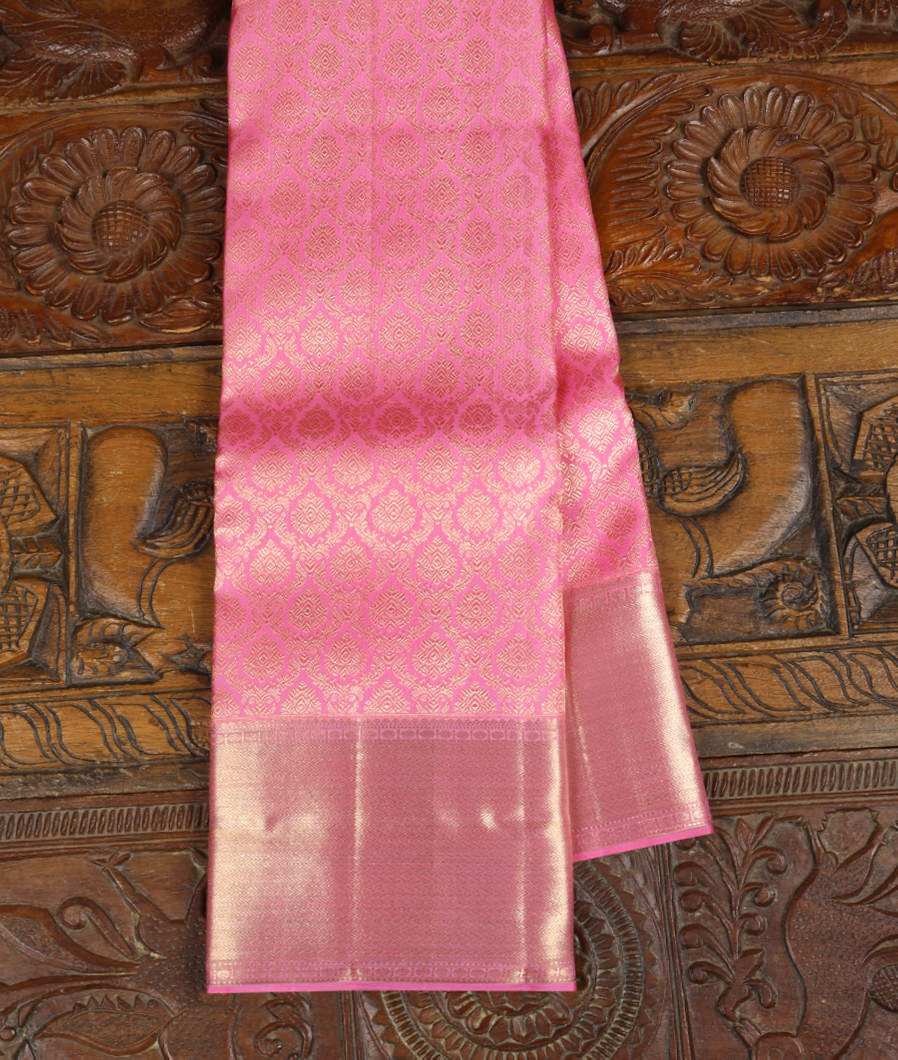 Pink Handwoven Kanjivaram Silk Saree T332358-image