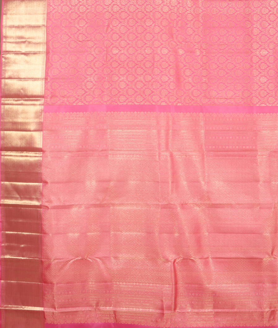 Pink Handwoven Kanjivaram Silk Saree T3323584