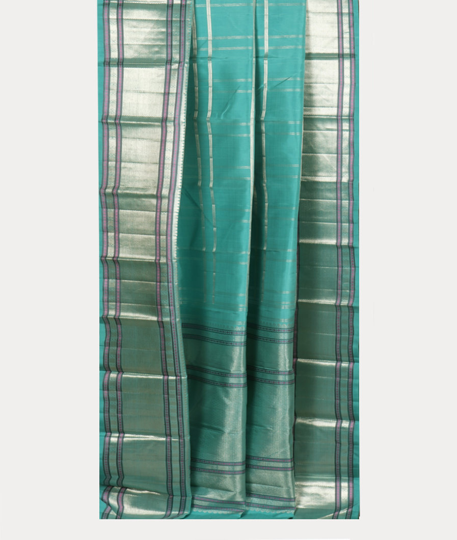 Blue Handwoven Kanjivaram Silk Saree T4196842