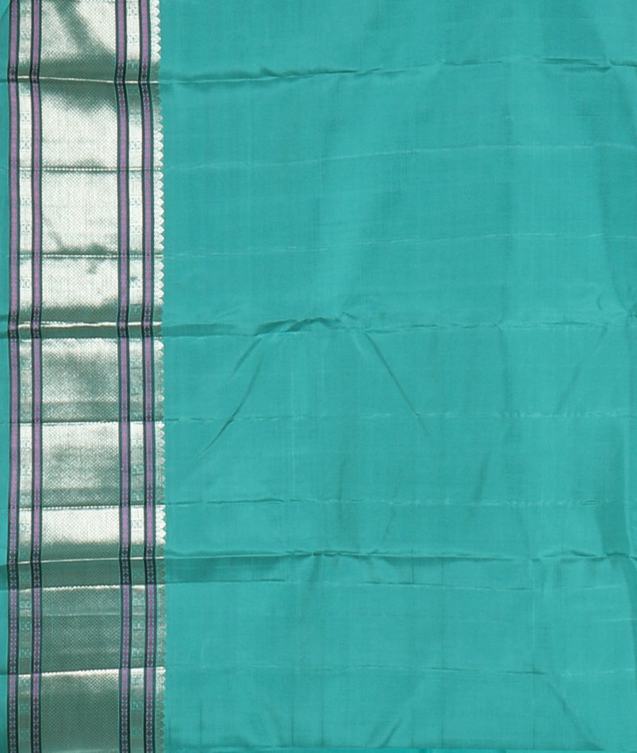 Blue Handwoven Kanjivaram Silk Saree T4196843