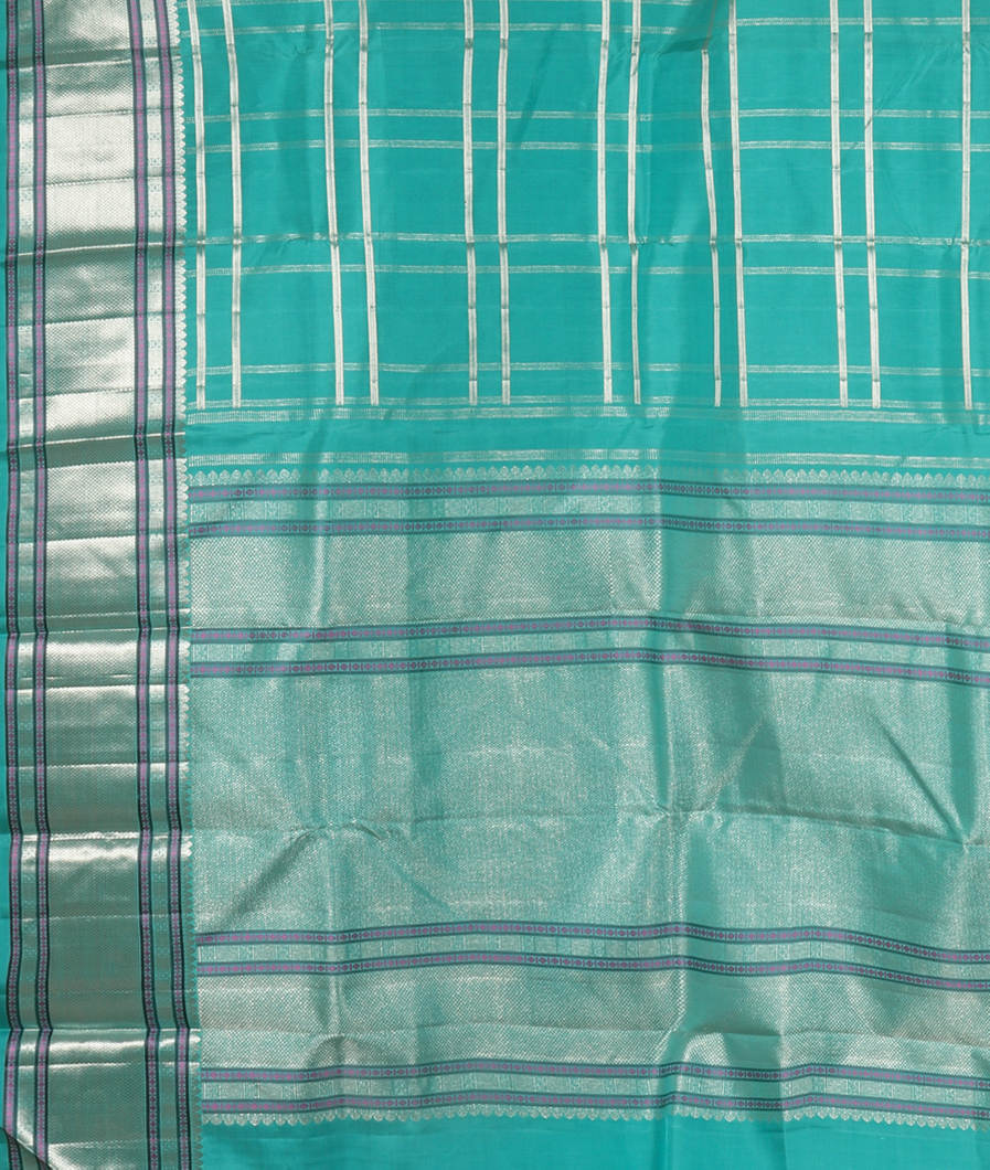 Blue Handwoven Kanjivaram Silk Saree T4196844