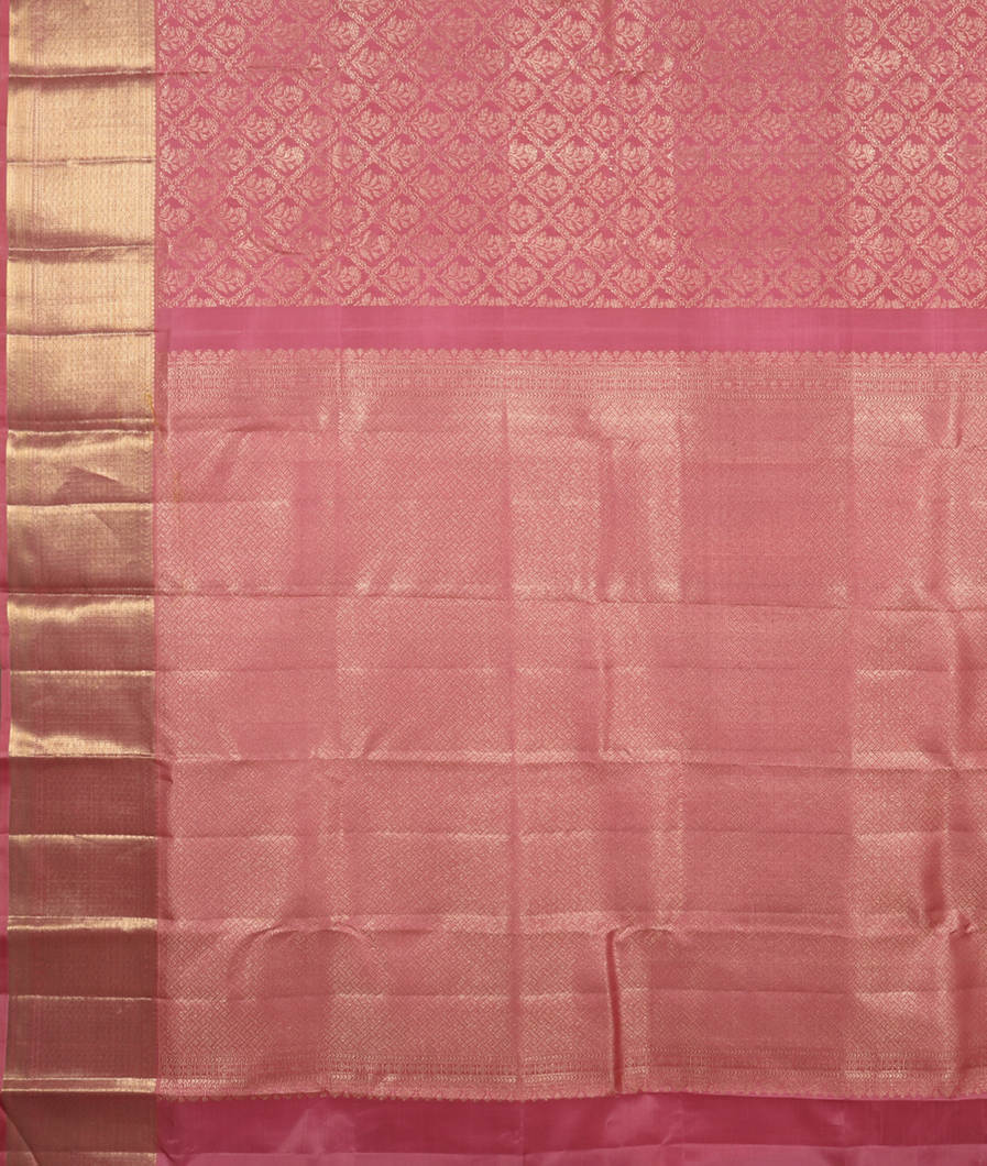 Pink Handwoven Kanjivaram Silk Saree T3594824