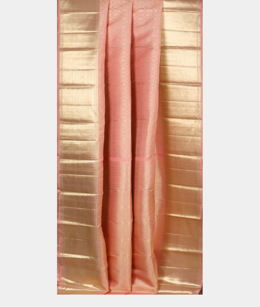 Light Pink Handwoven Kanjivaram Silk Saree T3594862
