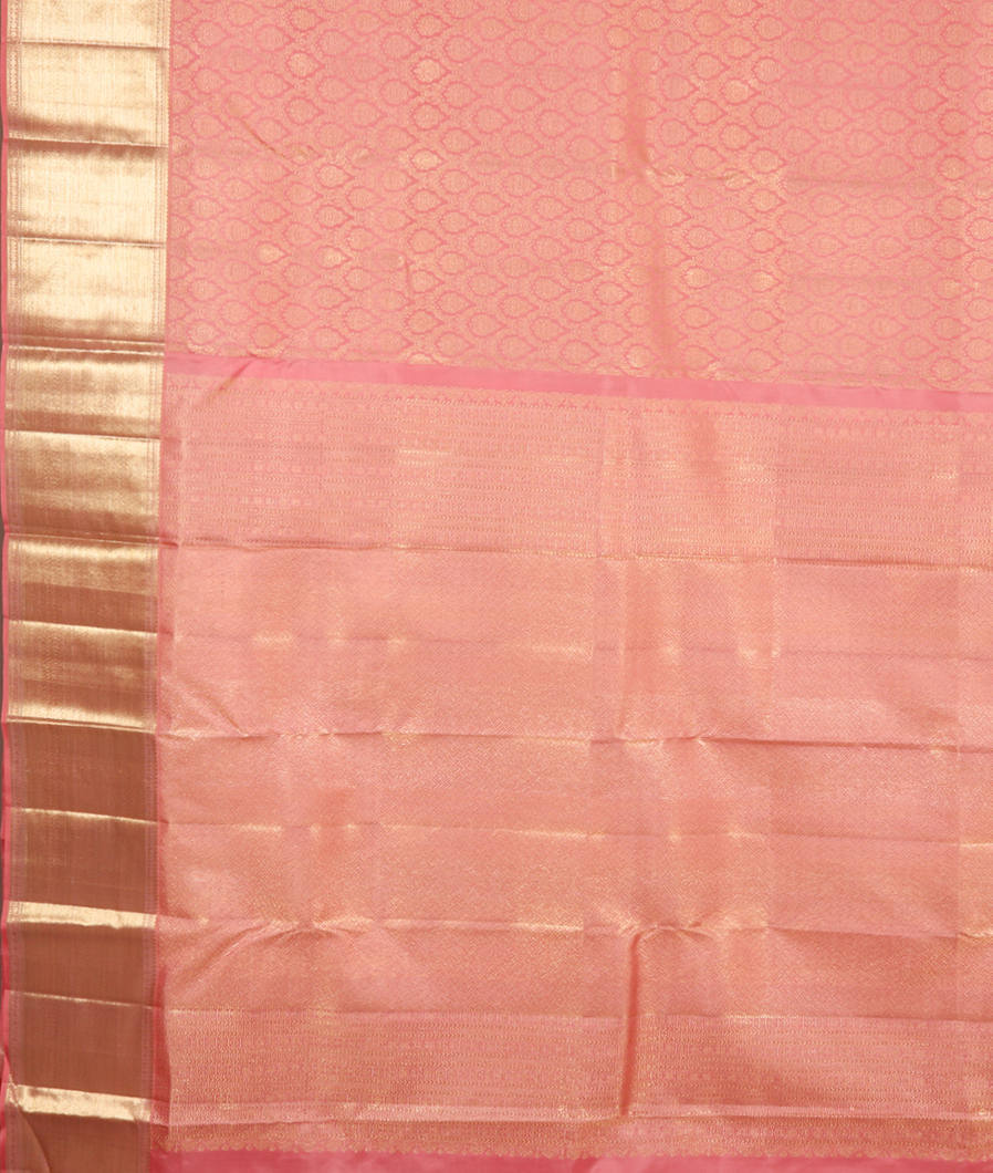 Light Pink Handwoven Kanjivaram Silk Saree T3594864