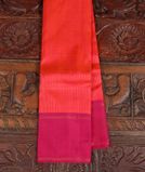 Orangish Pink Handwoven Kanjivaram Silk Saree T3476221