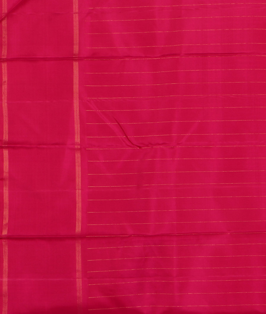Orangish Pink Handwoven Kanjivaram Silk Saree T3476223