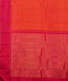 Orangish Pink Handwoven Kanjivaram Silk Saree T3476224