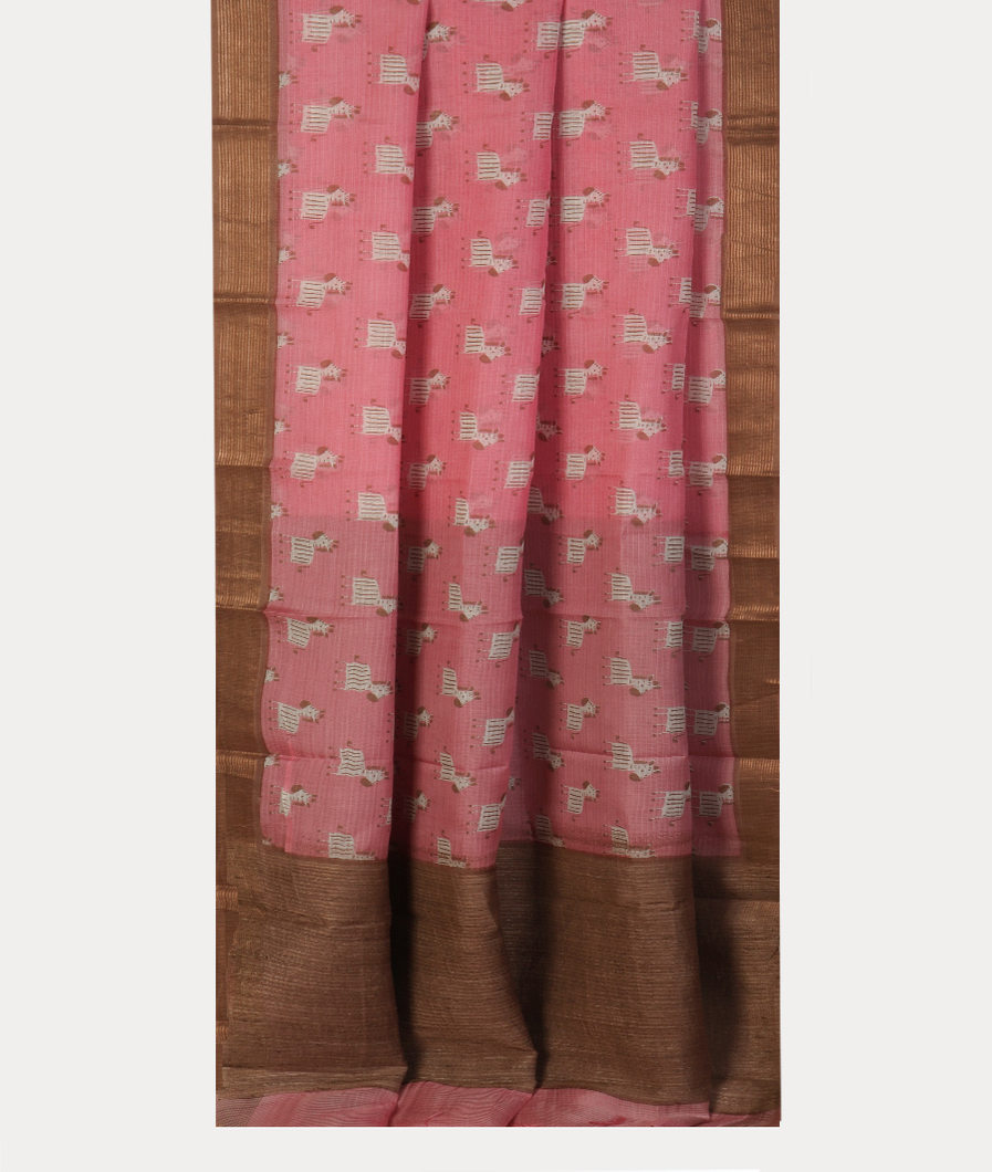 Pink Kota Cotton Saree T4311312