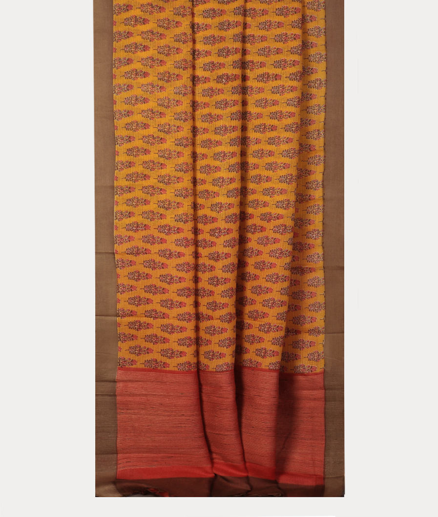 Yellow Kota Cotton Saree T4310512