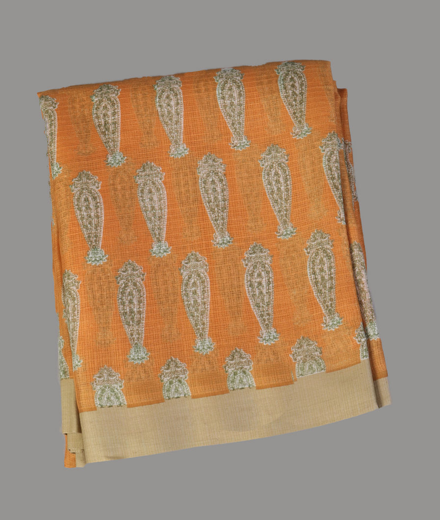 Yellow Kota Cotton Saree T431093-image