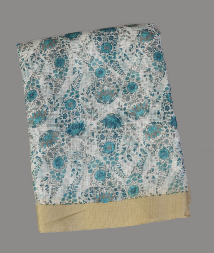 Off - White Kota Cotton Saree T431144-image