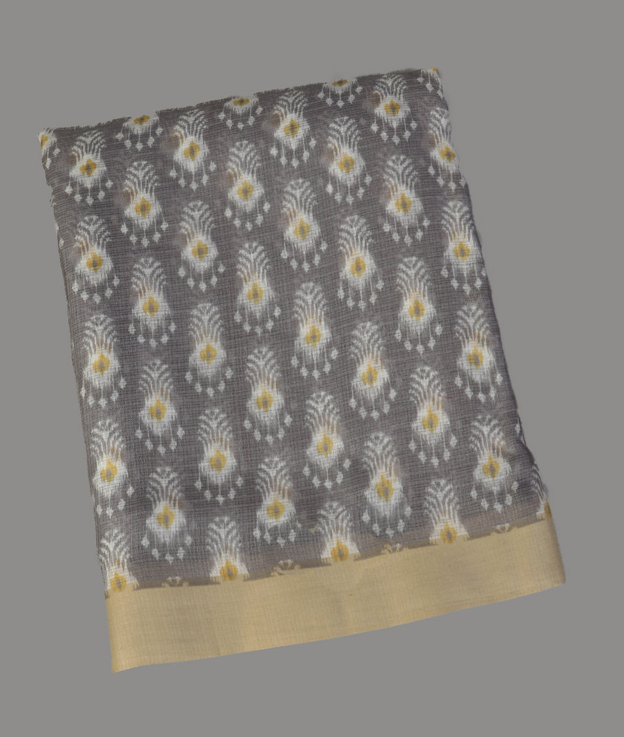 Grey Kota Cotton Saree T431110-image