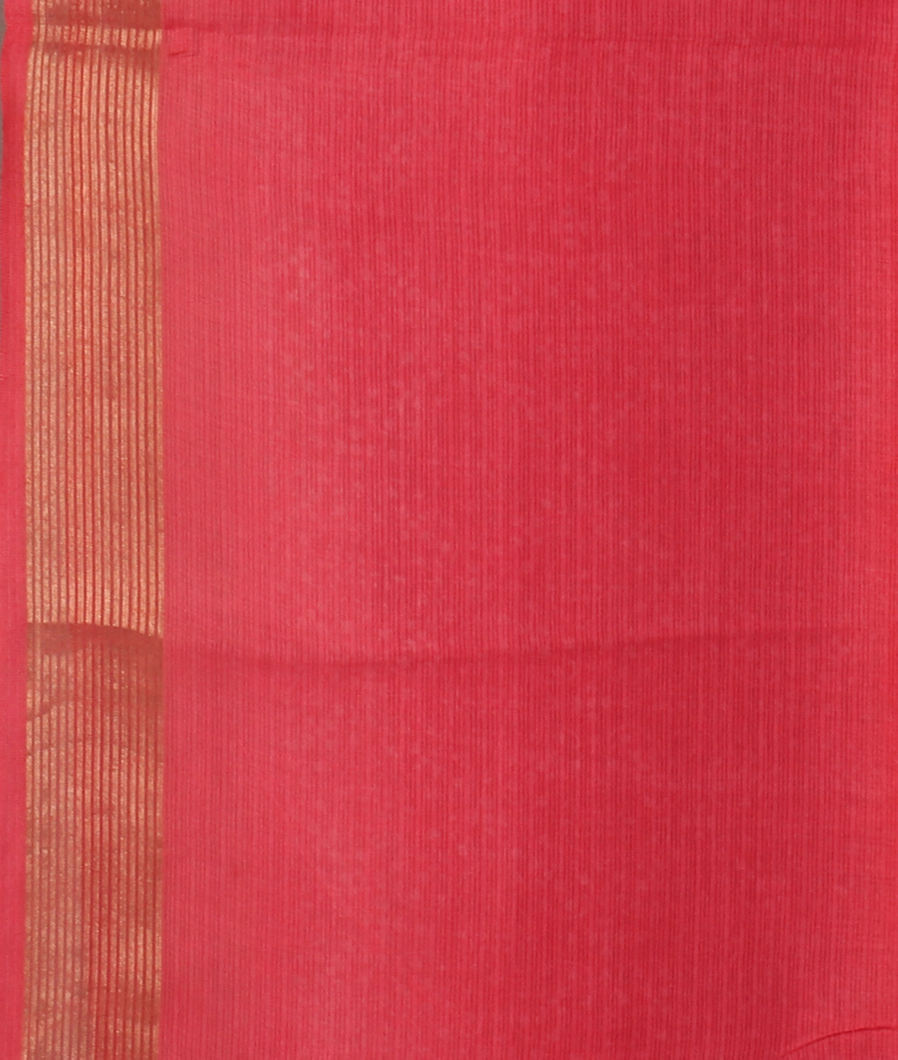 Reddish Pink Kota Cotton Saree T4310653