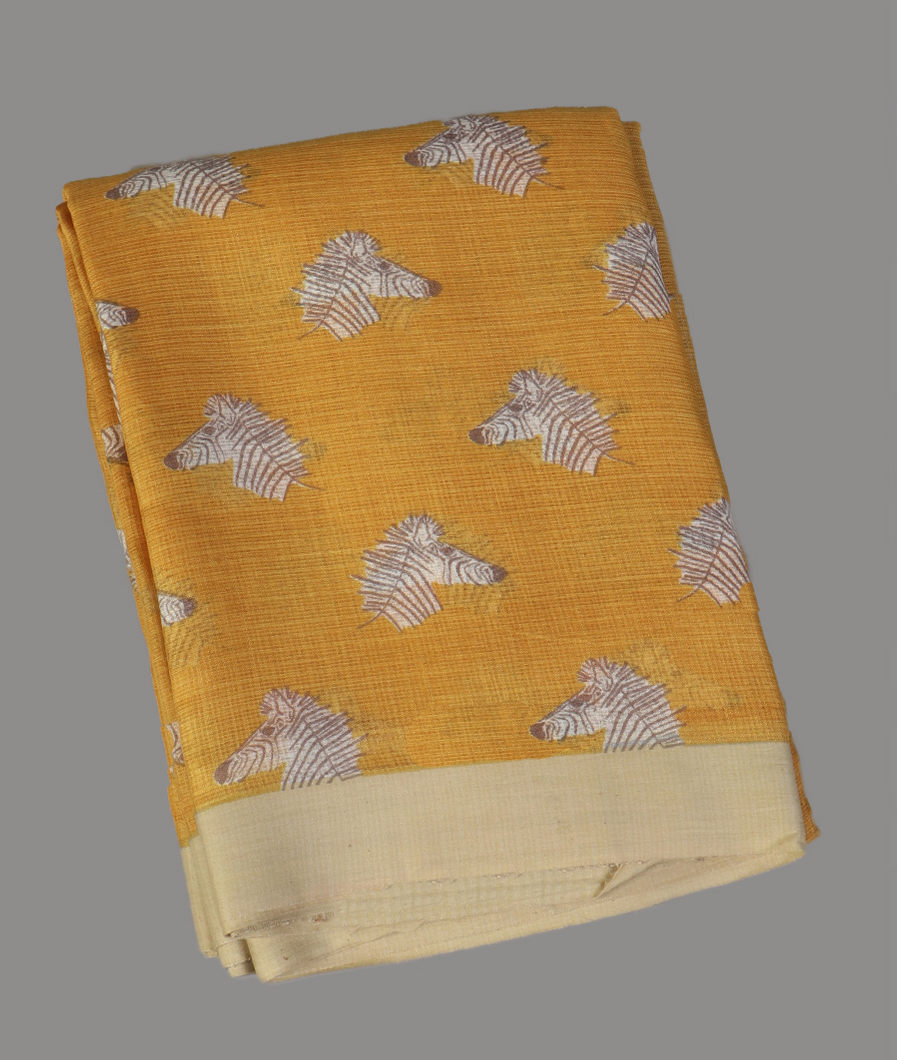 Yellow Kota Cotton Saree T431105-image