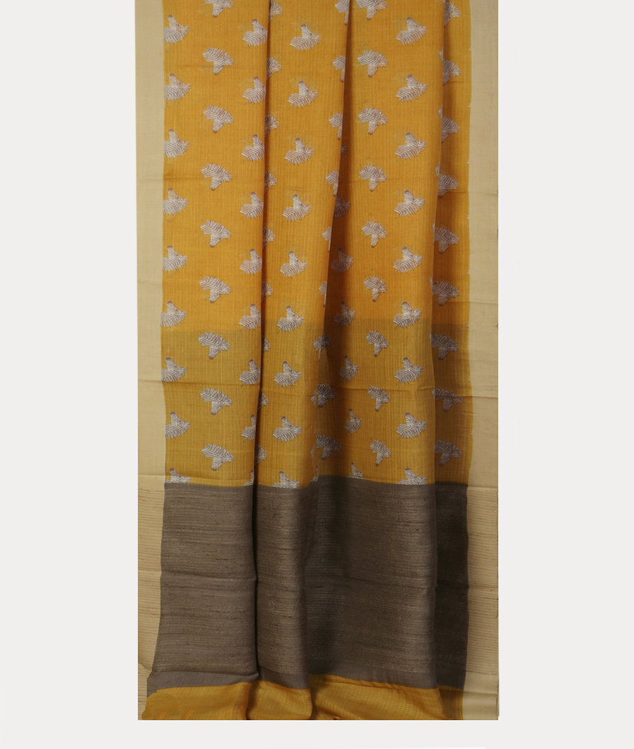 Yellow Kota Cotton Saree T4311052