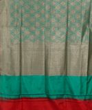 Greenish Blue Banaras Silk Saree T4253414