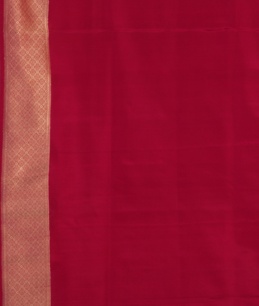 Pinkish Red Banaras Silk Saree T4271143