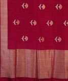 Pinkish Red Banaras Silk Saree T4271144