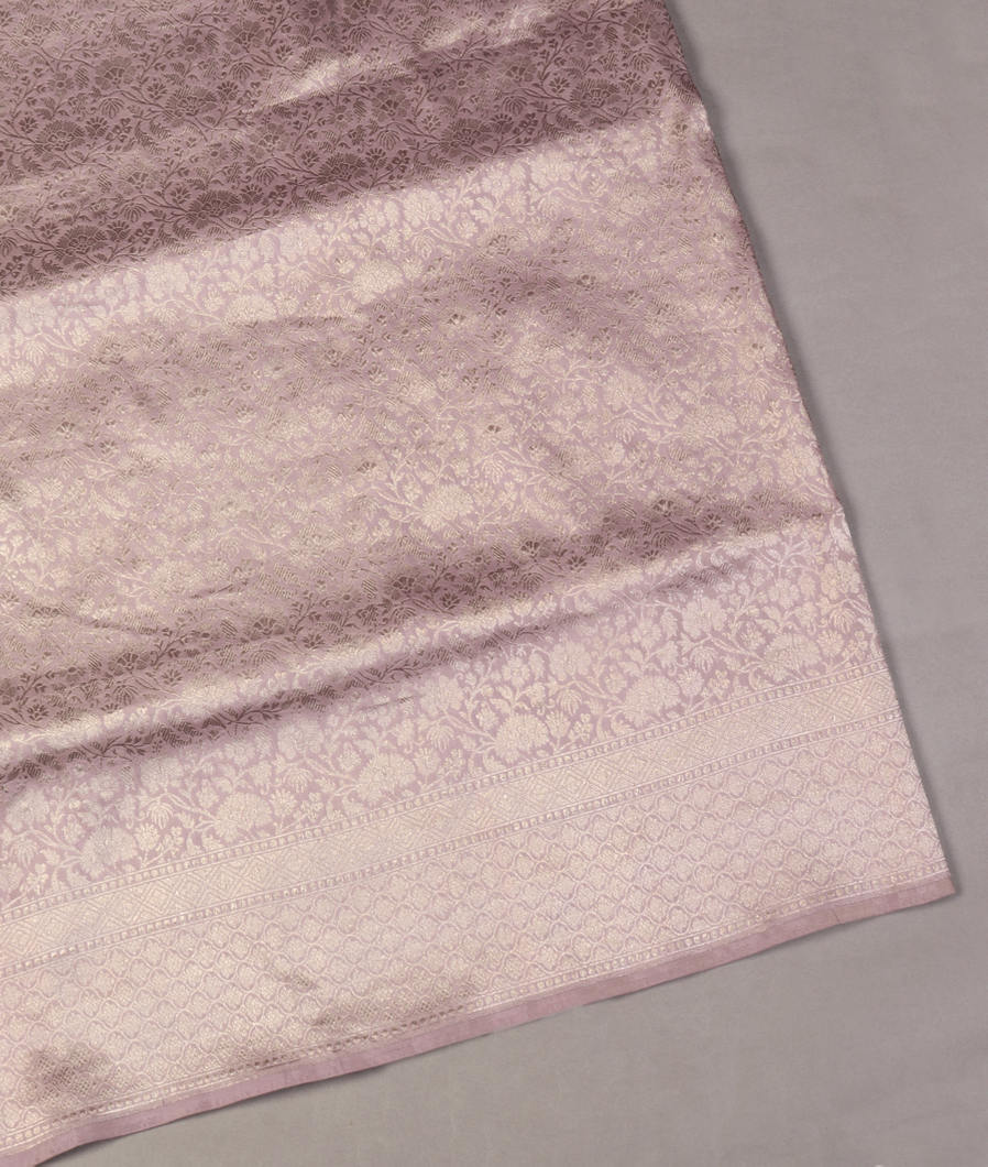 Lavender Banaras Silk Saree T425183-image